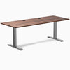 Desky Zero Hardwood Office Desk, Walnut desktop, Space Gray frame