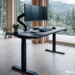 Desky Eco Single Sit Stand Desk Frame detail view 2
