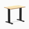 Desky Zero Mini Bamboo Office Desk, Bamboo desktop, Matte Black frame