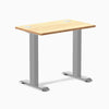 Desky Zero Mini Bamboo Office Desk, Bamboo desktop, Gray frame