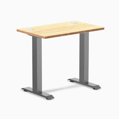 Desky Zero Mini Bamboo Office Desk, Bamboo desktop, Space Gray frame
