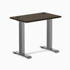 Desky Zero Mini Bamboo Office Desk, Dark Bamboo desktop, Space Gray frame