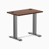 Desky Zero Mini Rubberwood Office Desk, Red Walnut desktop, Space Gray frame