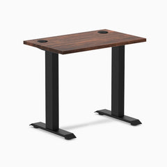 Desky Zero Mini Softwood Office Desk, American Rustic Pine desktop, Matte Black frame