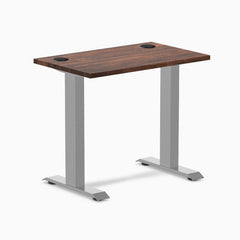 Desky Zero Mini Softwood Office Desk, American Rustic Pine desktop, Gray frame