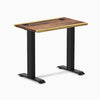 Desky Zero Mini Hardwood Office Desk, Saman desktop, Matte Black frame