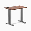 Desky Zero Mini Hardwood Office Desk, Walnut desktop, Space Gray frame