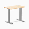 Desky Zero Mini Hardwood Office Desk, Maple desktop, Gray frame