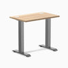 Desky Zero Mini Hardwood Office Desk, White Ash desktop, Space Gray frame