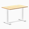 Desky Zero Mini Bamboo Office Desk, Bamboo desktop, White frame