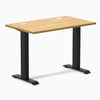 Desky Zero Mini Rubberwood Office Desk, Light Oak desktop, Matte Black frame