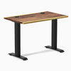 Desky Zero Mini Hardwood Office Desk, Saman desktop, Matte Black frame