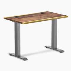 Desky Zero Mini Hardwood Office Desk, Saman desktop, Space Gray frame