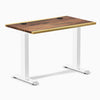 Desky Zero Mini Hardwood Office Desk, Saman desktop, White frame