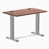 Desky Zero Mini Hardwood Office Desk, Walnut desktop, Gray frame