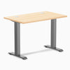 Desky Zero Mini Hardwood Office Desk, Maple desktop, Space Gray frame