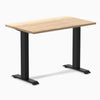 Desky Zero Mini Hardwood Office Desk, White Ash desktop, Matte Black frame