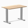 Desky Zero Mini Hardwood Office Desk, White Ash desktop, Gray frame
