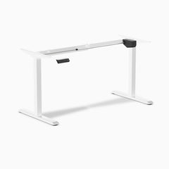 Desky Single Sit Stand Desk Frame, White frame