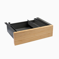 bamboo drawer in space grey frame