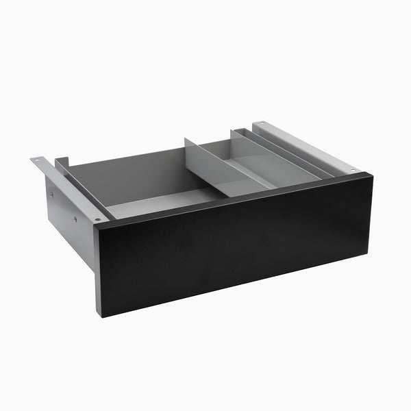 black drawer in grey frame