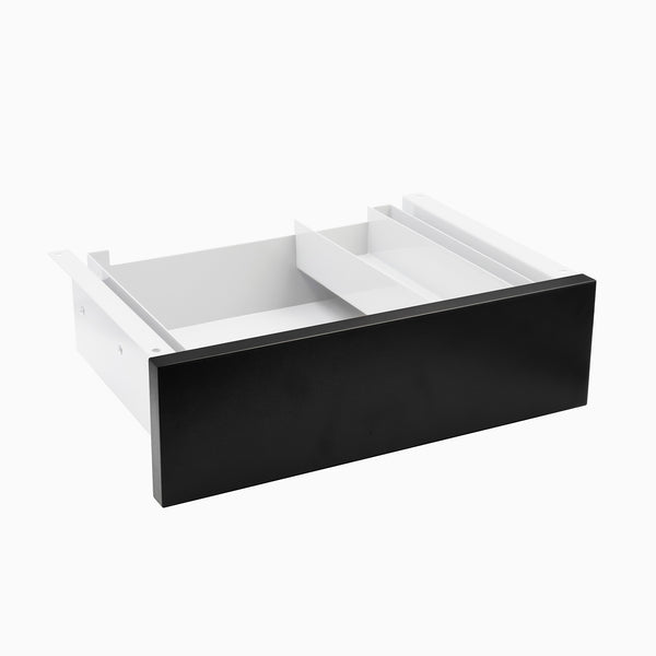 black drawer in white frame