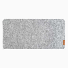 desky cork felt desk pad light grey