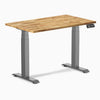 Desky Dual Mini Hardwood Sit Stand Desk, Acacia desktop, Space Gray frame