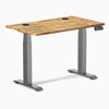 Desky Dual Mini Hardwood Sit Stand Desk, Acacia desktop, Space Gray frame