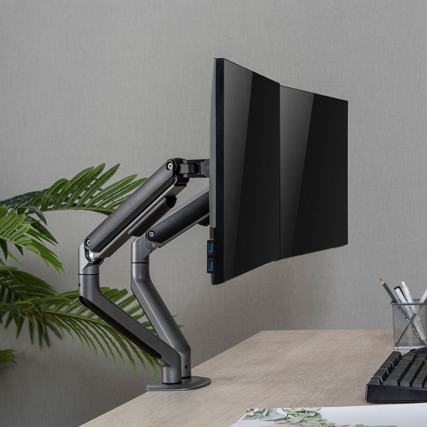 economical dual spring monitor arm
