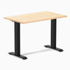 Desky Zero Mini Hardwood Office Desk, Maple desktop, Matte Black frame