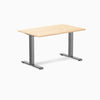 Desky Zero Hardwood Office Desk, Maple desktop, Space Gray frame