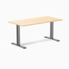 Desky Zero Hardwood Office Desk, Maple desktop, Space Gray frame