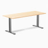 Desky Zero Hardwood Office Desk, Maple desktop, Space Gray frame