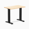 Desky Zero Mini Hardwood Office Desk, Maple desktop, Matte Black frame