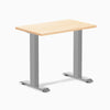 Desky Zero Mini Hardwood Office Desk, Maple desktop, Gray frame