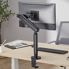 Desky flexi monitor arm on desk