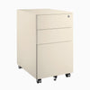 Desky GO Slimline Steel Mobile Pedestal in Wheat