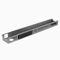 Grey Desky Integrated cable channel 3 power