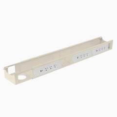 Desky Integrated Cable & Power Channel in Wheat