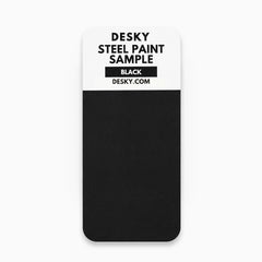 Desky steel paint finish sample for Desky lockers in black
