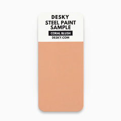 Desky steel paint finish sample for Desky lockers in coral