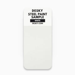 Desky steel paint finish sample for Desky lockers in white