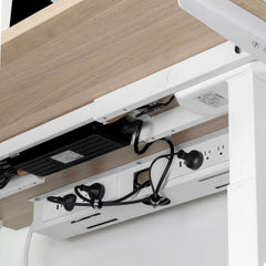 White Desky mini cable tray