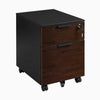 Desky Minimal Filing Cabinet, Black frame, Dark Walnut Rubberwood