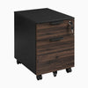 Desky Minimal Filing Cabinet, Black frame, Jarrah Legno Laminate