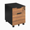 Desky Minimal Filing Cabinet, Black frame, Prime Oak Laminate