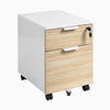 Desky Minimal Filing Cabinet, White frame, Classic Oak Laminate
