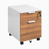 Desky Minimal Filing Cabinet, White frame, Prime Oak Laminate