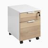 Desky Minimal Filing Cabinet, White frame, White Ash Hardwood